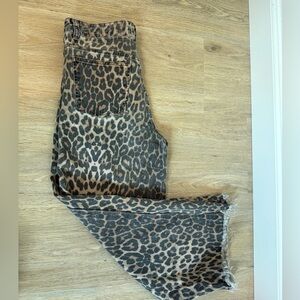 Zara Leopard Print Jeans Sz 4
